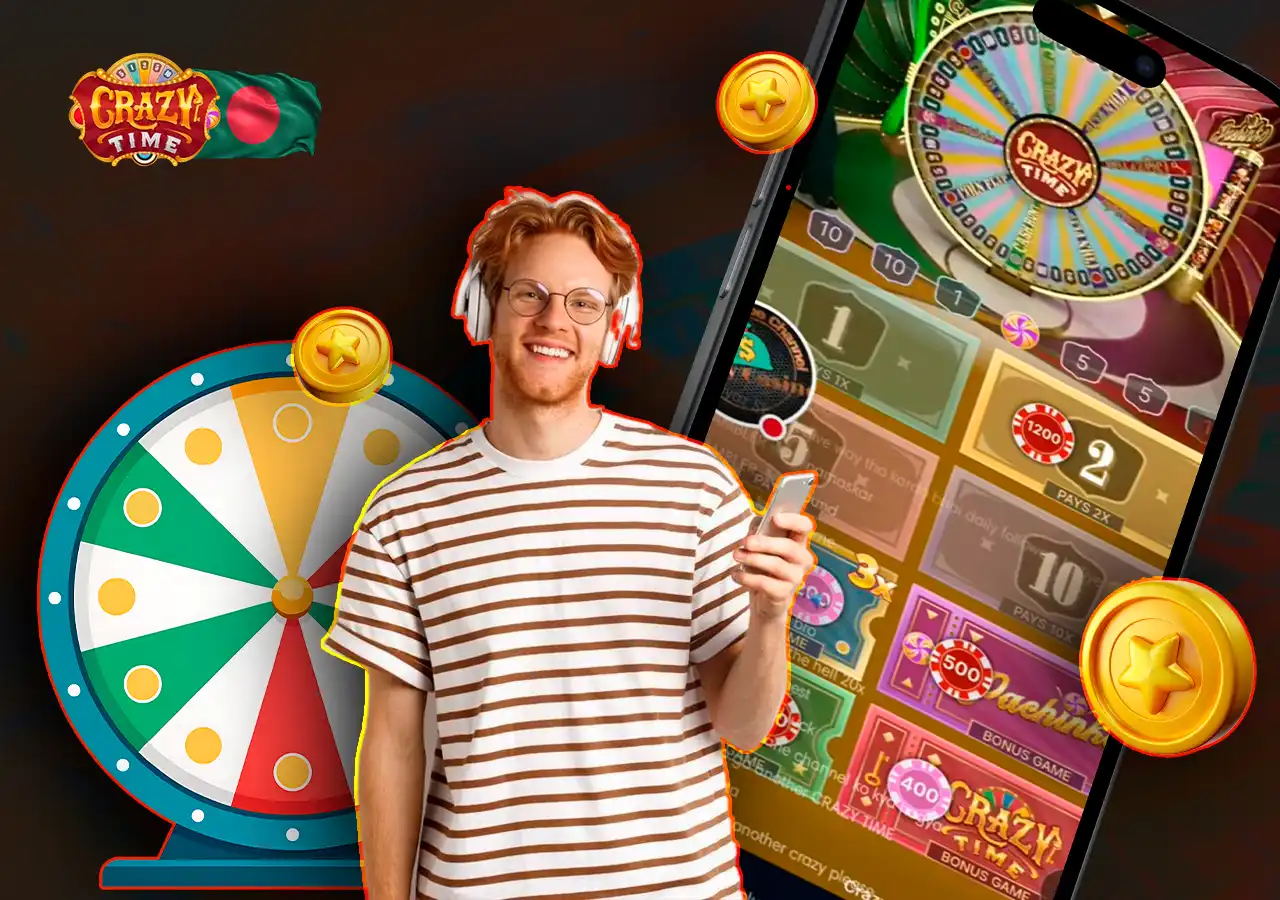 Live stream of Crazy Time with host spinning the colorful game wheel Live stream of Crazy Time with host spinning the colorful game wheel