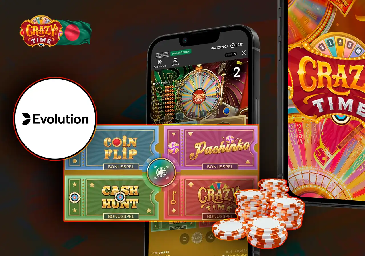 Crazy Time developed by Evolution Gaming, overview of provider and features